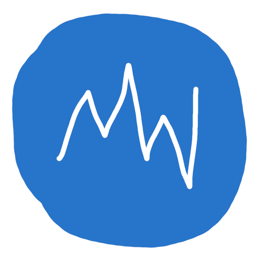 Blue graph icon